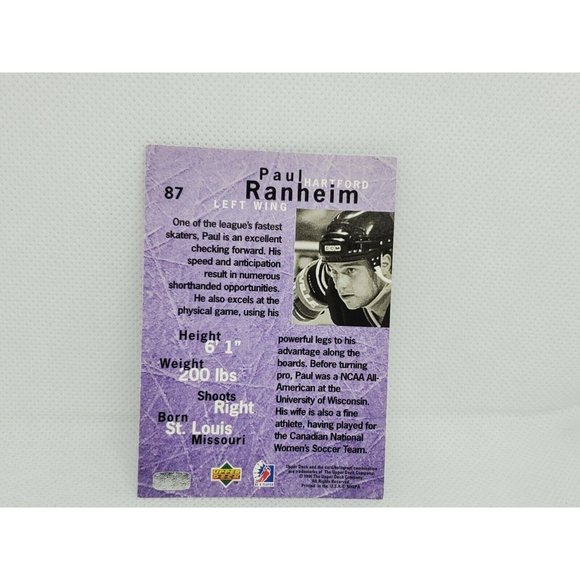 3 Vintage Upper Deck Be A Player Hartford Hockey Collectible Trading Cards - Picture 10 of 11